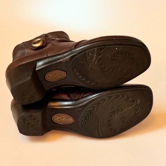 Women's Ankle Boots Earth Origins Mallory Brown Leather Booties Inside Zipper Ru - Picture 4 of 12